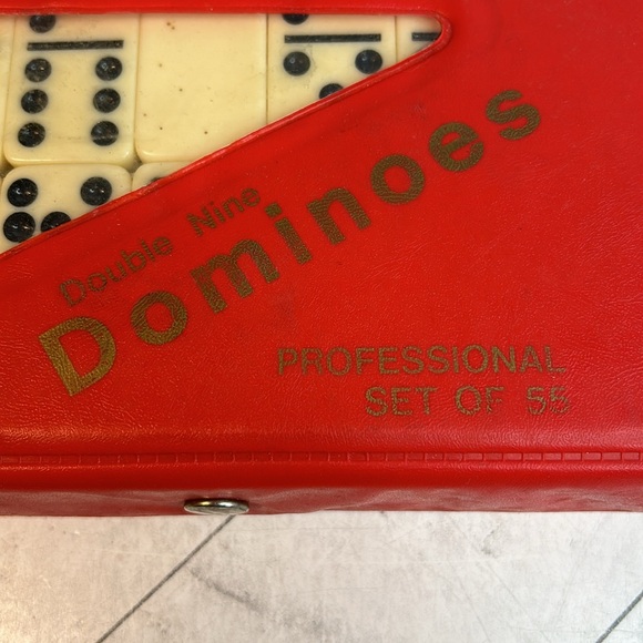 Double Nine Dominoes Professional Set Of 55 Pieces - Picture 2 of 5